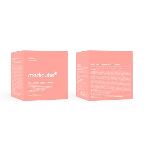 medicube Collagen Jelly Cream- Niacinamide & Freeze-Dried Hydrolyzed Collagen-Boosts skin barrier hydration & gives 24h Glow & Firmer looking skin | No artificial color, Korean skincare