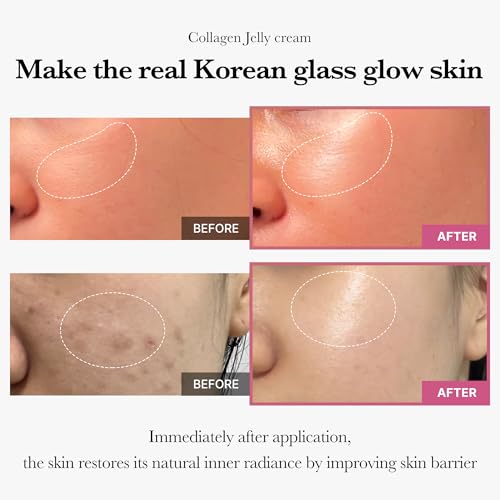 medicube Collagen Jelly Cream- Niacinamide & Freeze-Dried Hydrolyzed Collagen-Boosts skin barrier hydration & gives 24h Glow & Firmer looking skin | No artificial color, Korean skincare
