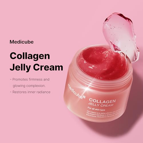 medicube Collagen Jelly Cream- Niacinamide & Freeze-Dried Hydrolyzed Collagen-Boosts skin barrier hydration & gives 24h Glow & Firmer looking skin | No artificial color, Korean skincare