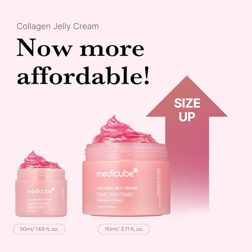 medicube Collagen Jelly Cream- Niacinamide & Freeze-Dried Hydrolyzed Collagen-Boosts skin barrier hydration & gives 24h Glow & Firmer looking skin | No artificial color, Korean skincare